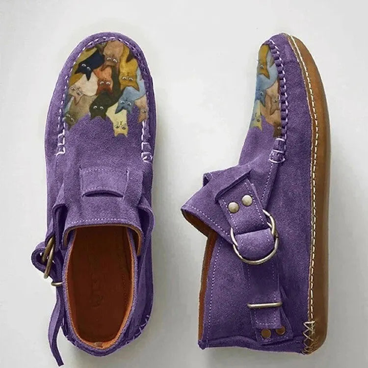 Cara - Buckle Detail Comfort Loafers