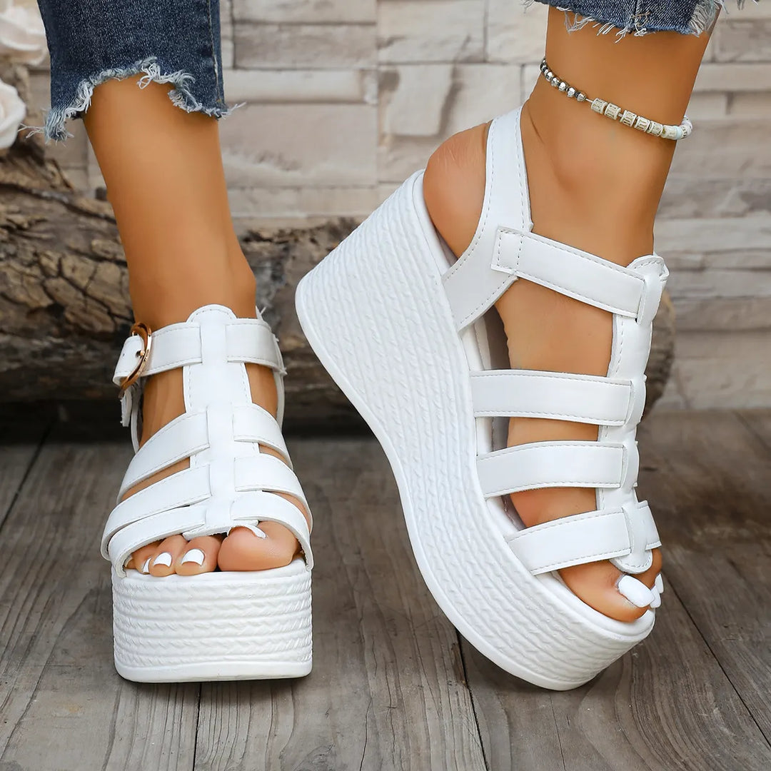 Isabeau - Cushioned Wedge Sandals