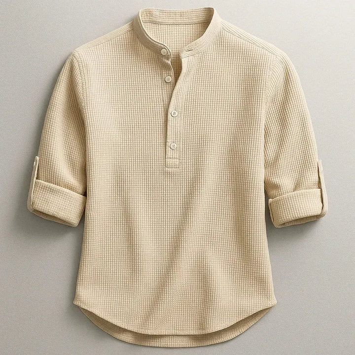 Jarvis - Textured Henley Shirt