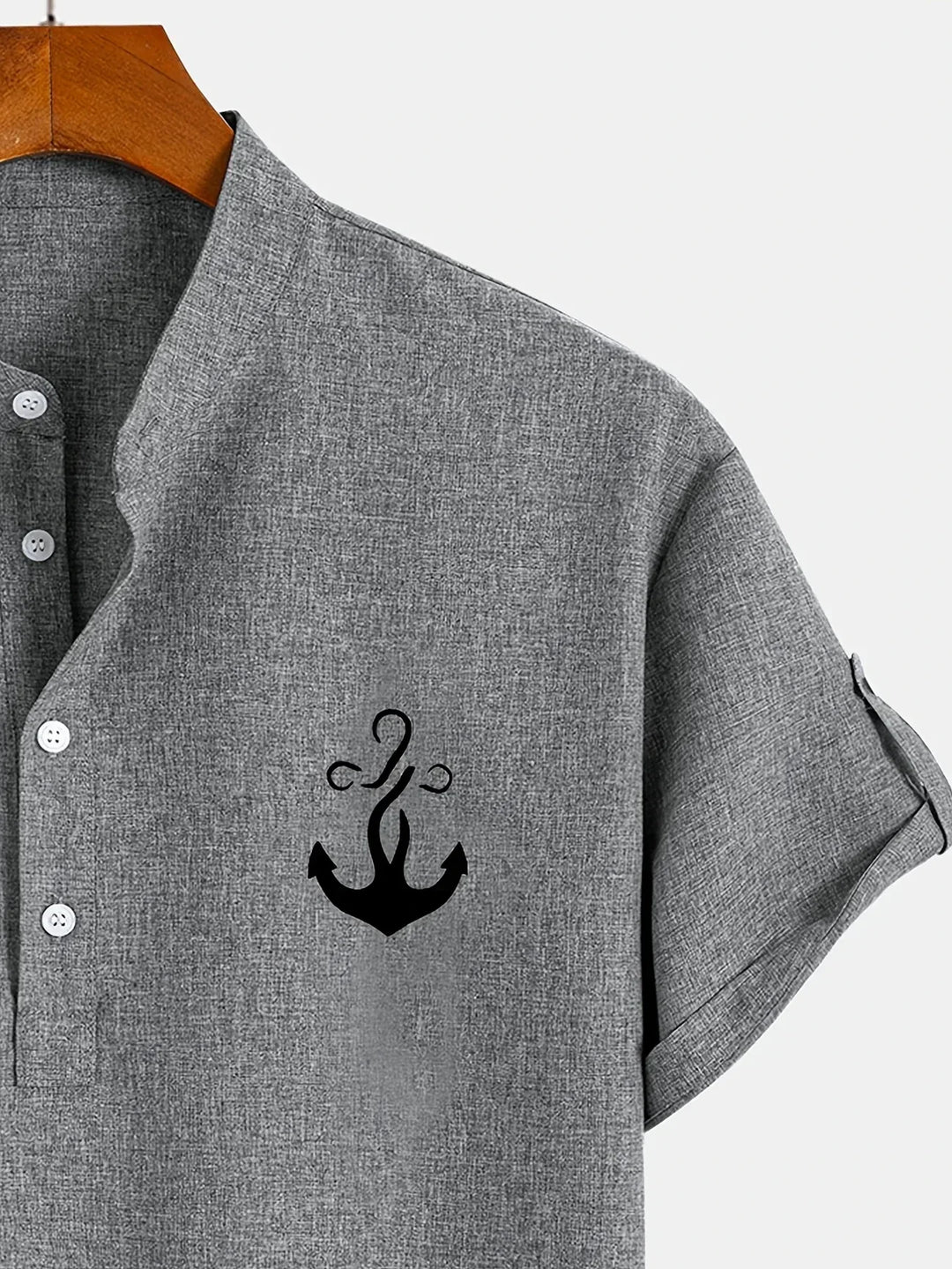 Harlan - Textured High-Collar Shirt