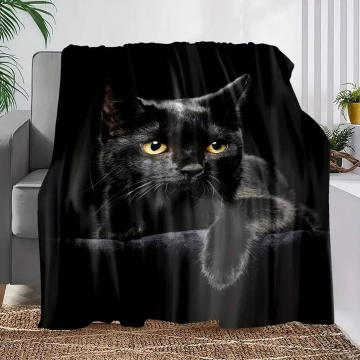 Kairis - Night Whisker Cat Throw Blanket