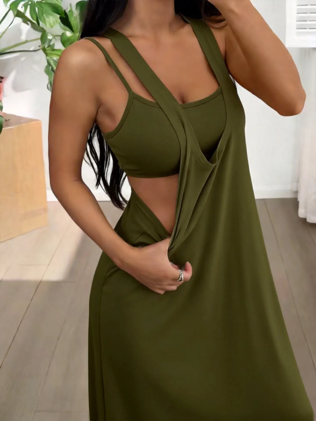 Evania - Layered Two Piece Maxi Dress Set