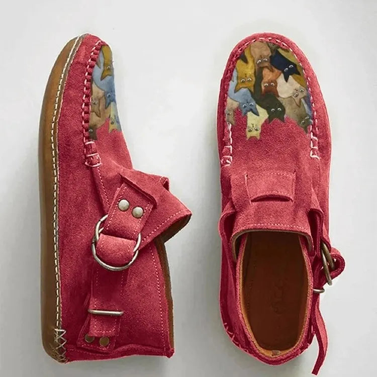 Cara - Buckle Detail Comfort Loafers