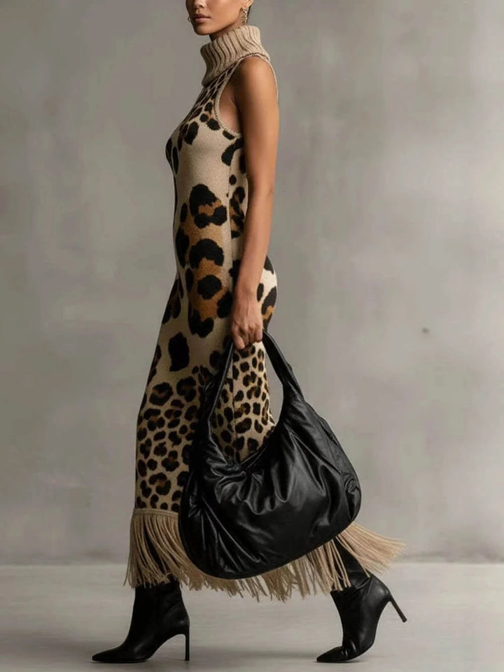 Orla - Textured Leopard Maxi Dress