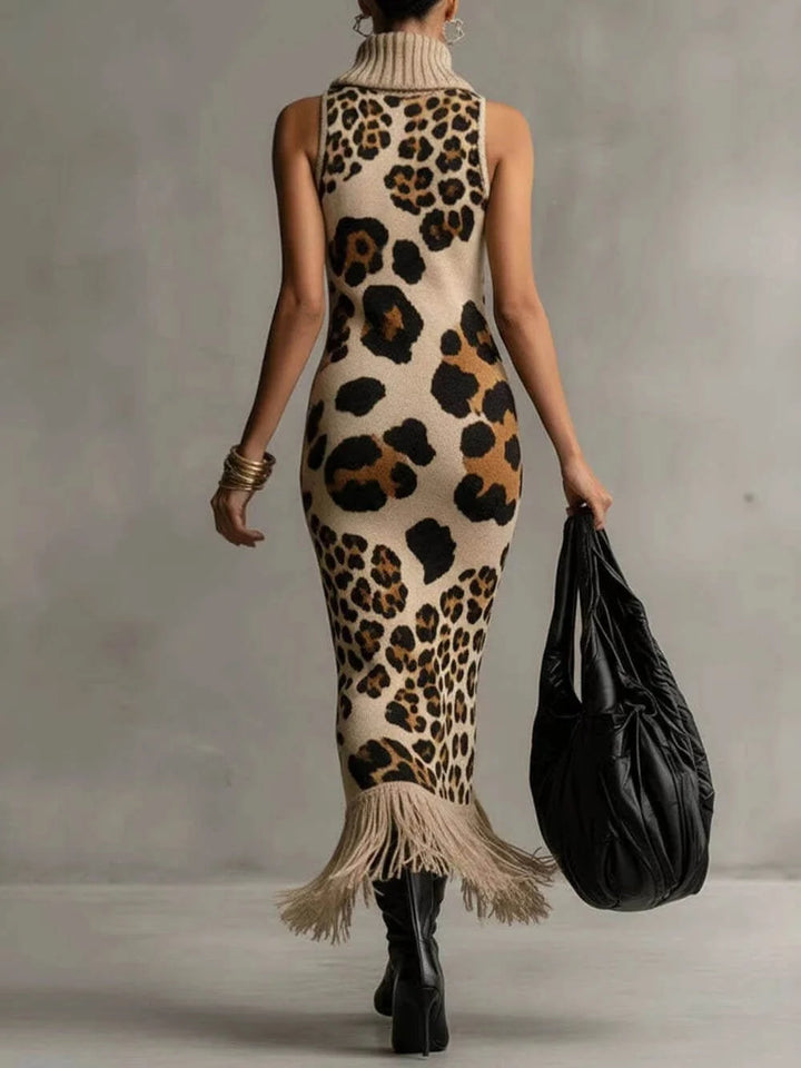 Orla - Textured Leopard Maxi Dress