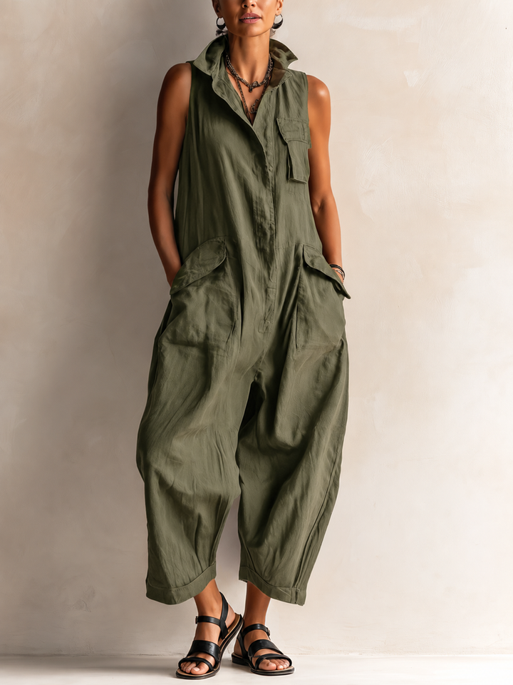 Nerine - Soft-Touch Cargo Jumpsuit