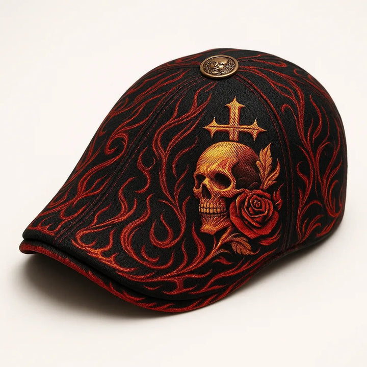 Mavros - Skull Emblem Flat Cap