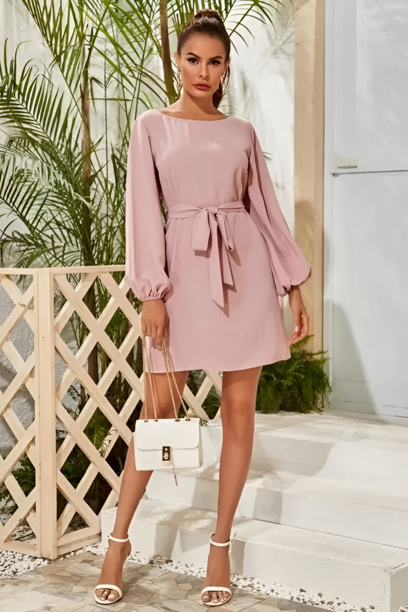 Trinity - Elegant Casual Belted Dress