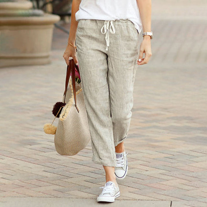 Lisette - Breathable Drawstring Trousers