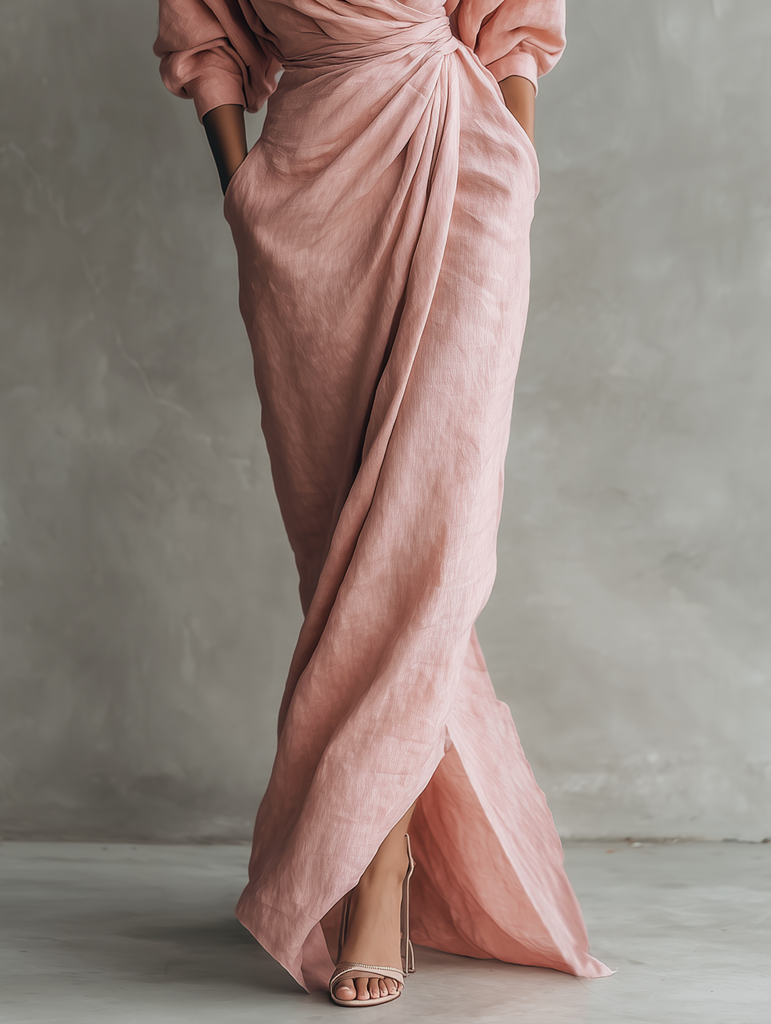 Ariana - Elegant Linen Maxi Dress
