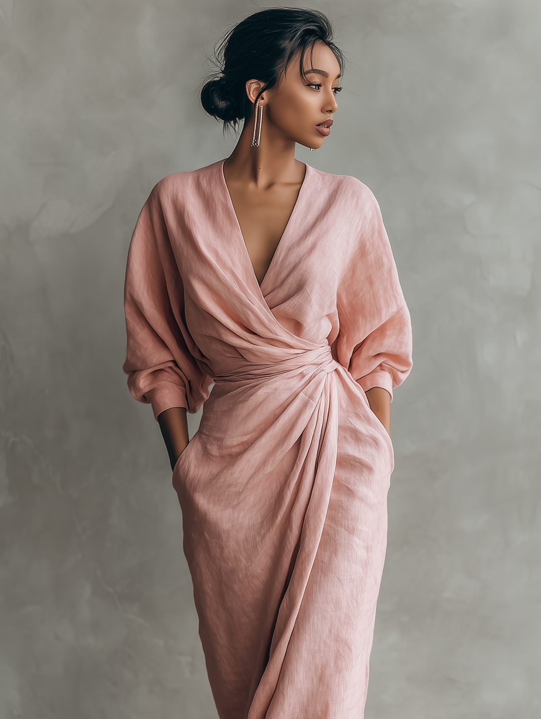 Ariana - Elegant Linen Maxi Dress