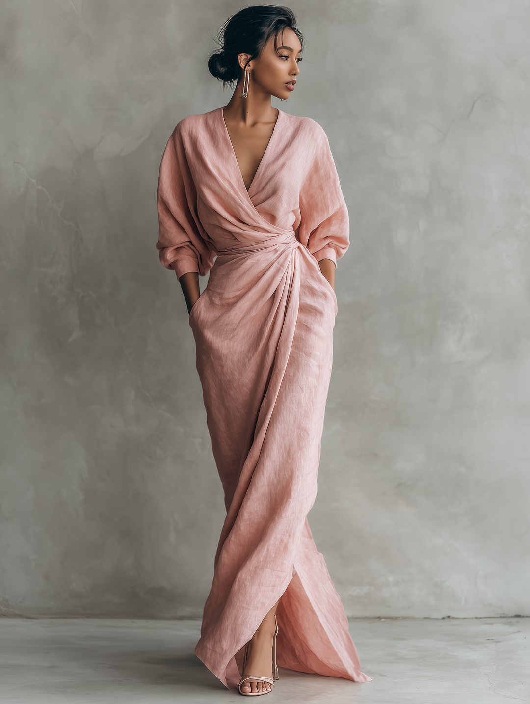 Ariana - Elegant Linen Maxi Dress