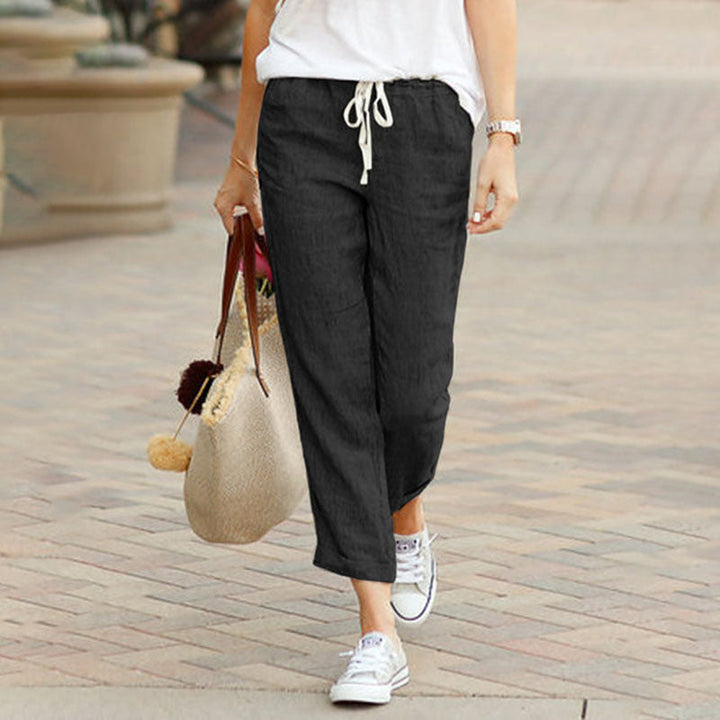 Lisette - Breathable Drawstring Trousers