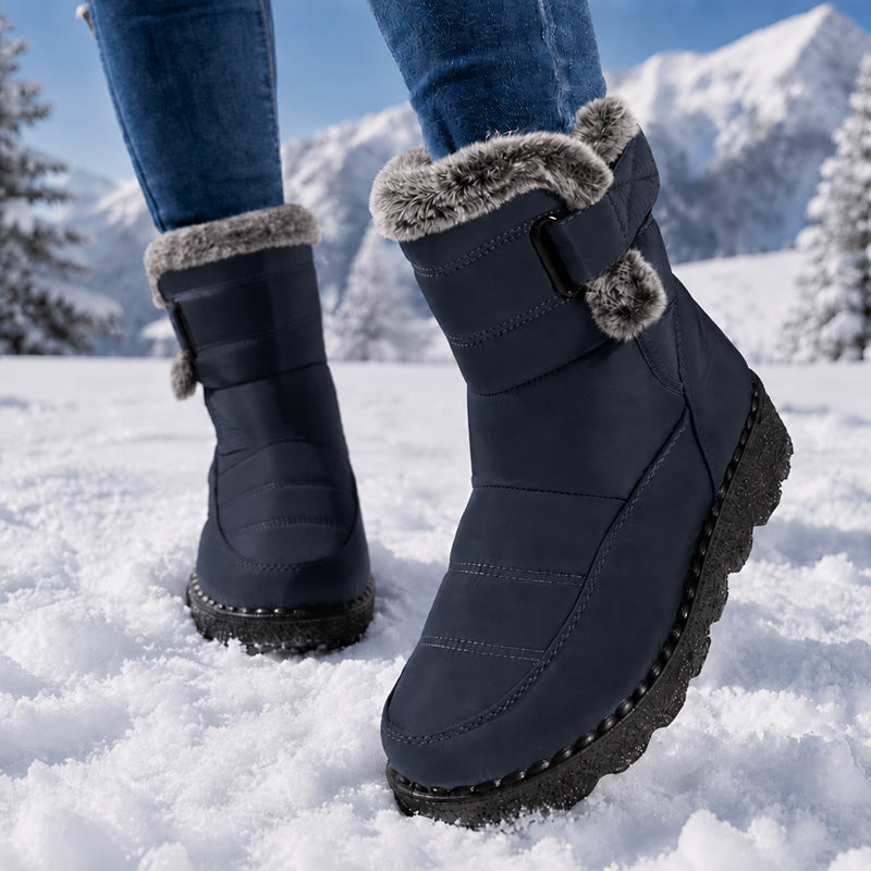 Adina - Plush Trim Winter Ankle Boots