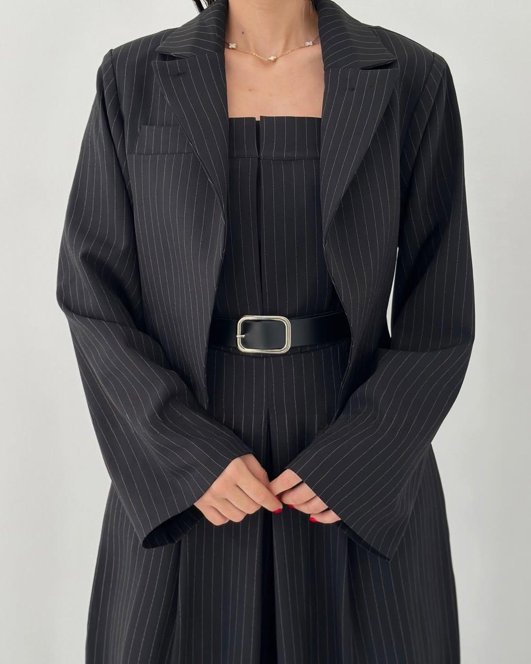 Lorayae - Soft-Touch Wide-Leg Jumpsuit & Jacket Set