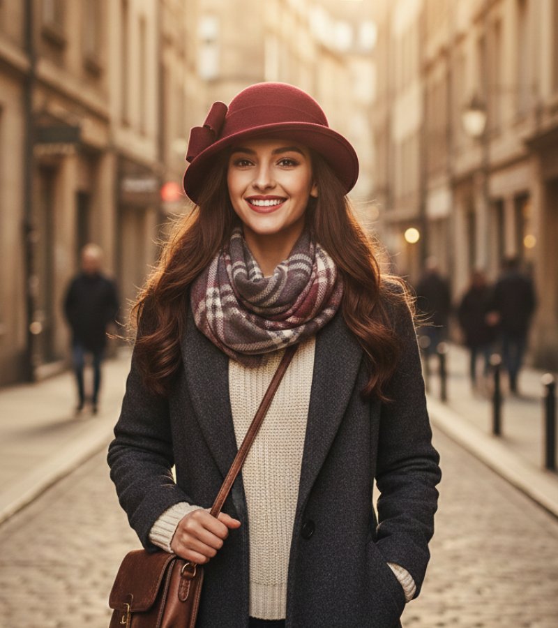 Magnolia - Elegant Brimmed Cloche Hat