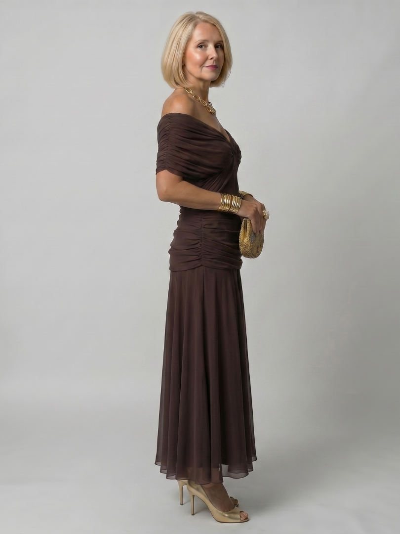 Galatea - Lightweight Off-Shoulder Midi Dress