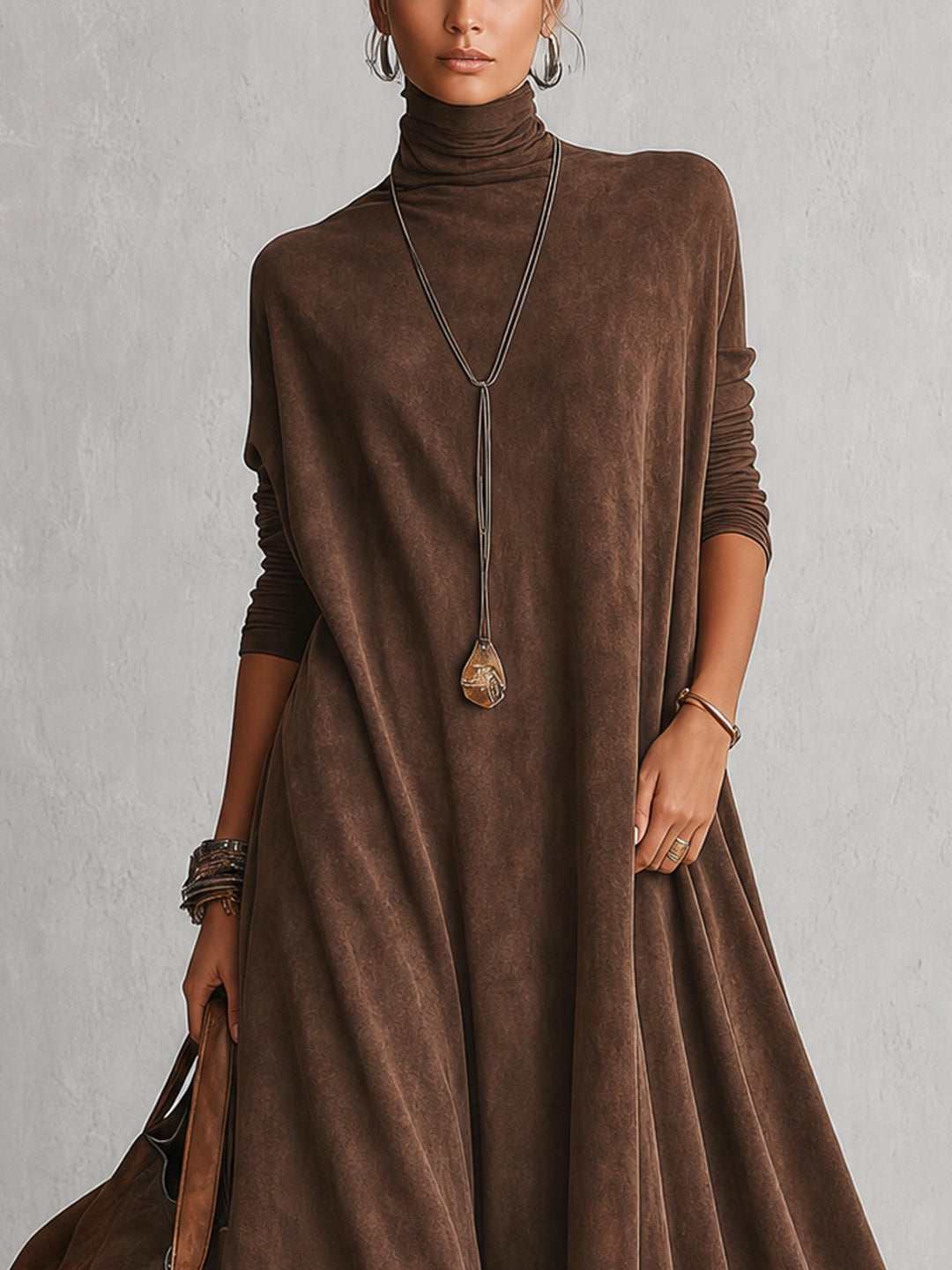 Gretta - Soft-Touch Lace-Trim Maxi Dress