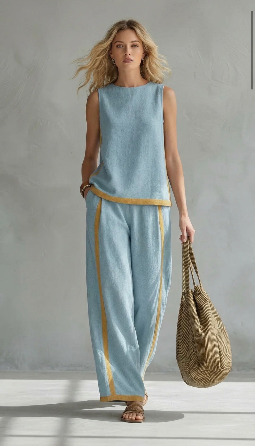 Quella - Fluid Top & Trousers Set