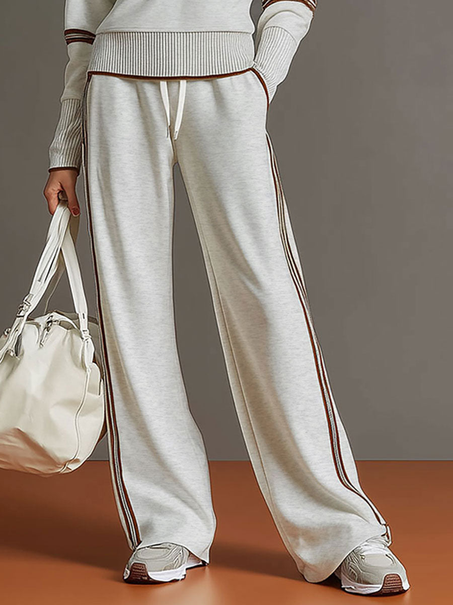 Ovia - Soft-Touch Wide-Leg Two-Piece Set