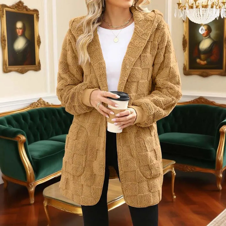Zinnabelle - Plush Textured Hooded Cardigan