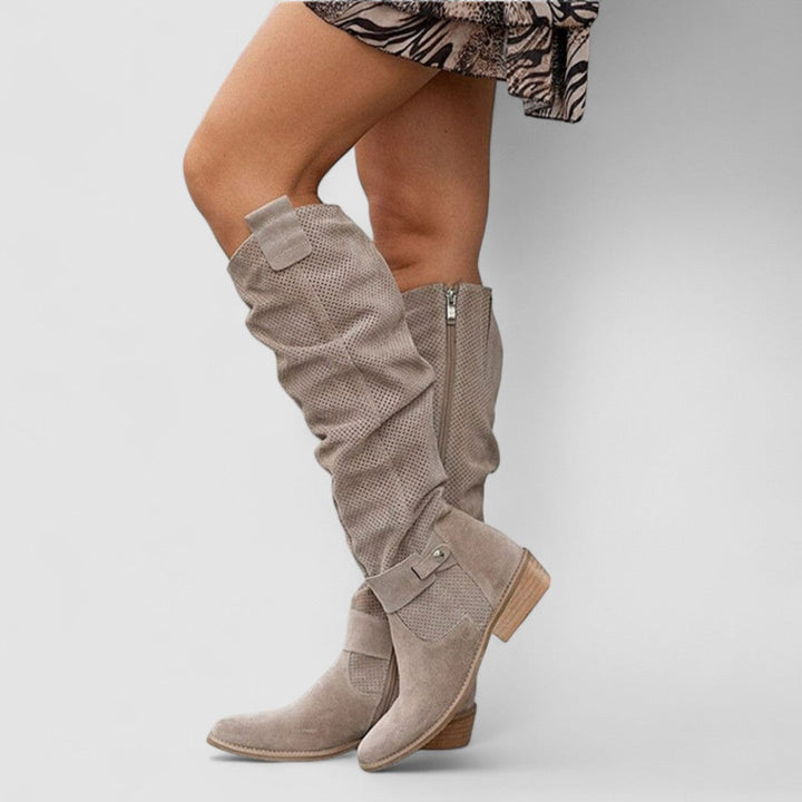 Amira - Cushioned Western Ankle Boots