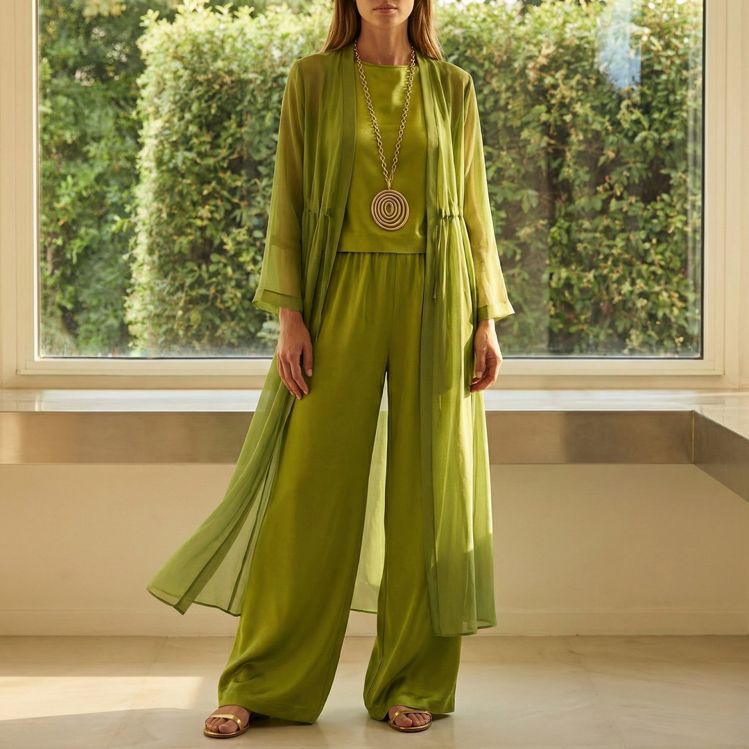 Elyria - Soft-Touch Three-Piece Cardigan Set