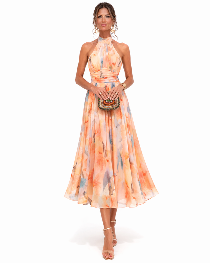 Lucille - Lightweight Halter Maxi Dress