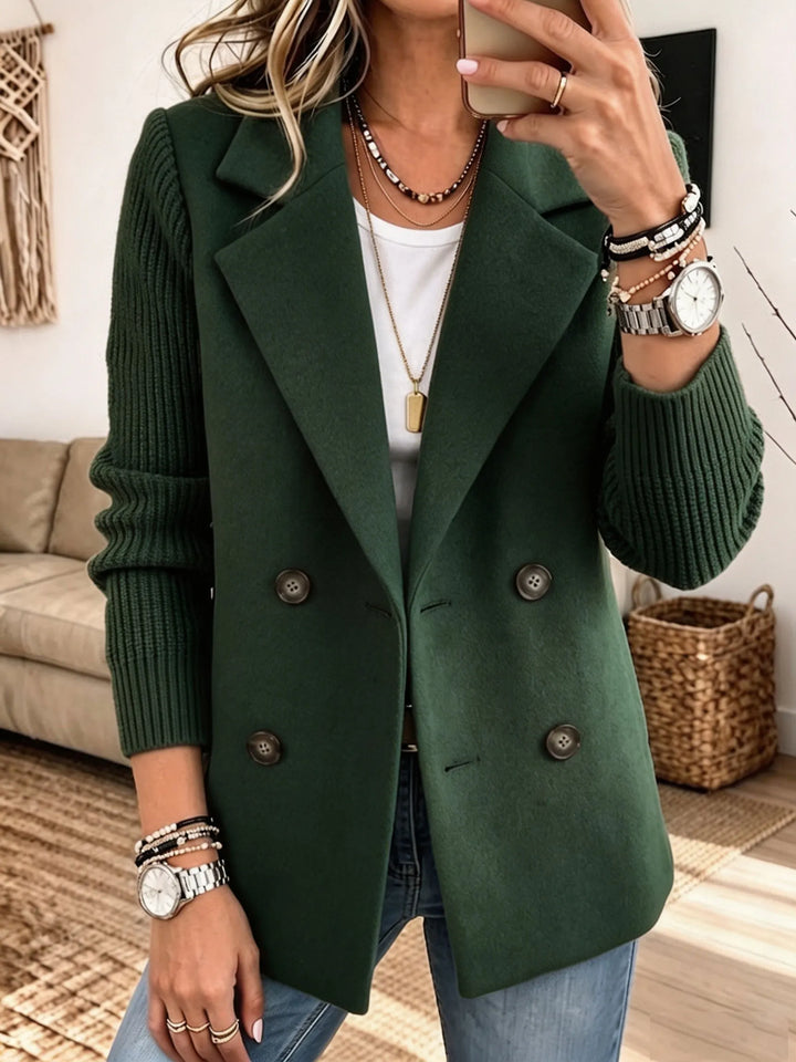 Lottie - Soft-Touch Mixed-Media Blazer