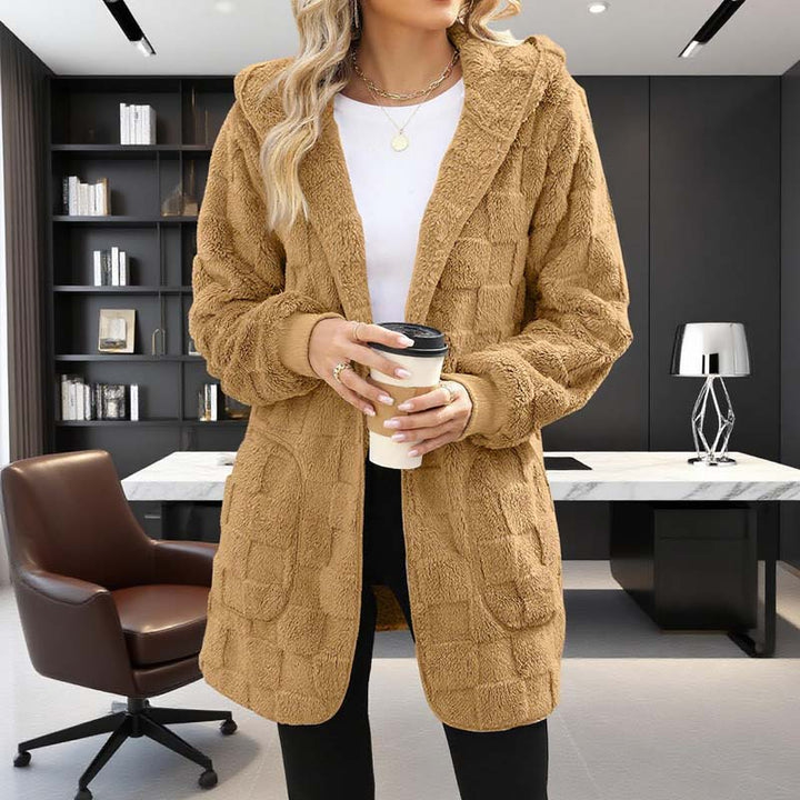 Zinnabelle - Plush Textured Hooded Cardigan