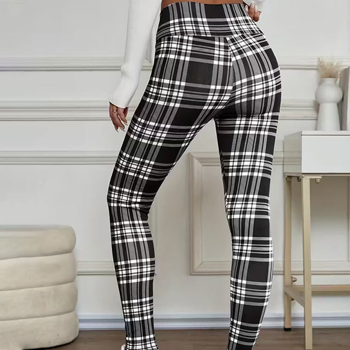 Estelyn - Classic Plaid Stretch Leggings