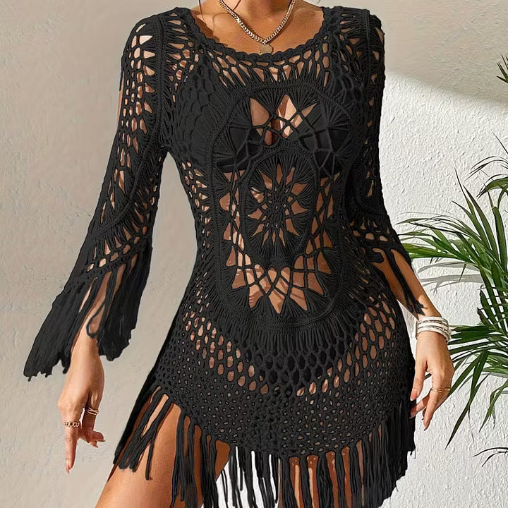 Milena - Bohemian Crochet Beach Cover Up