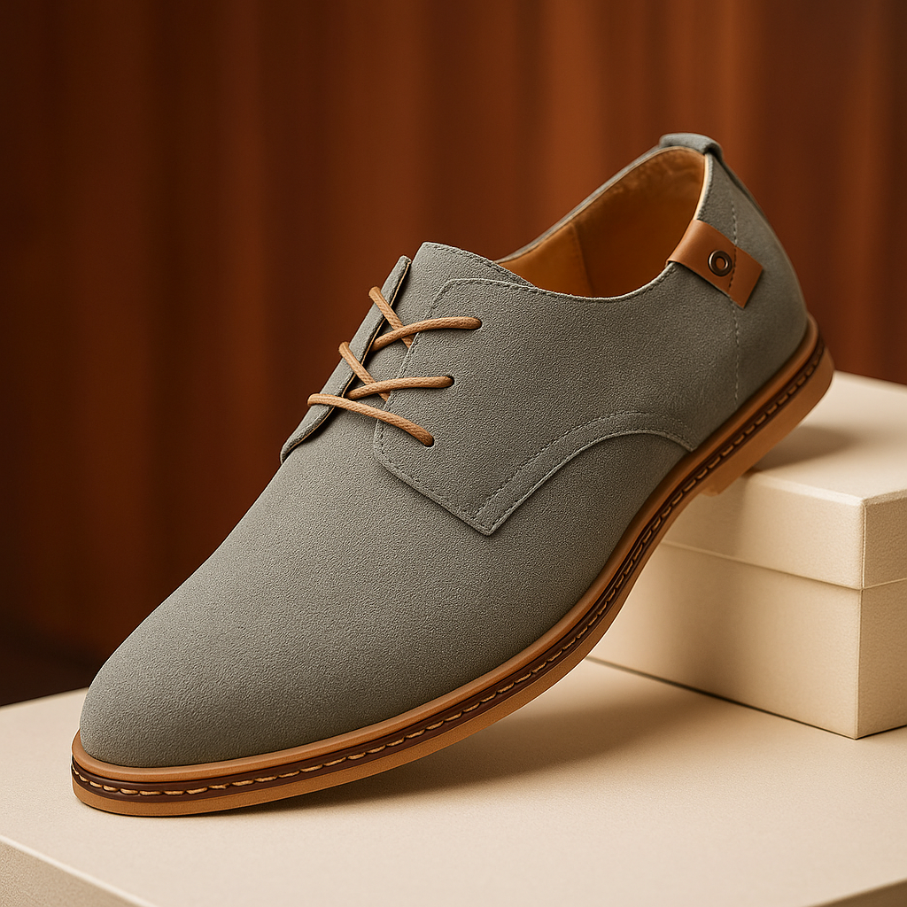 Blaine - Textured Lace-Up Shoes