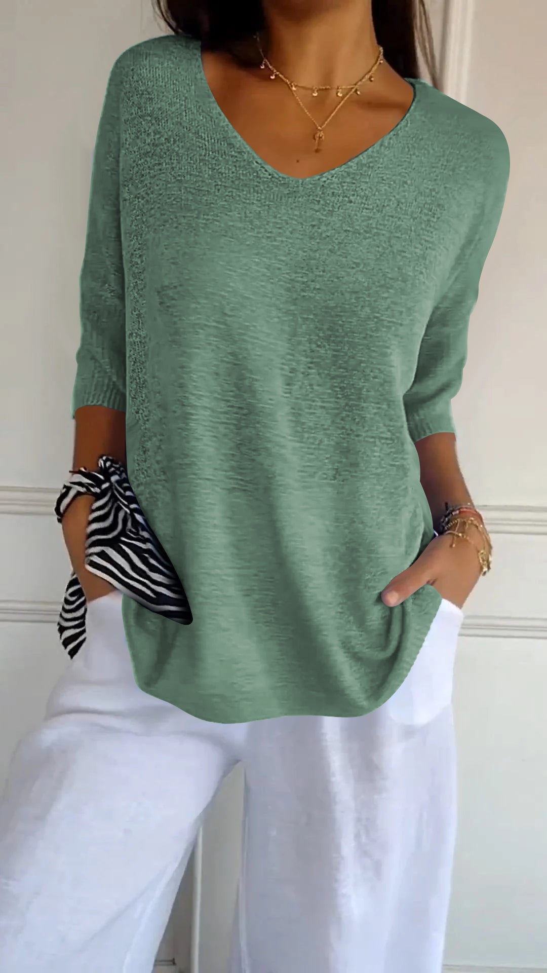 Urina - Soft-Touch V-Neck Top