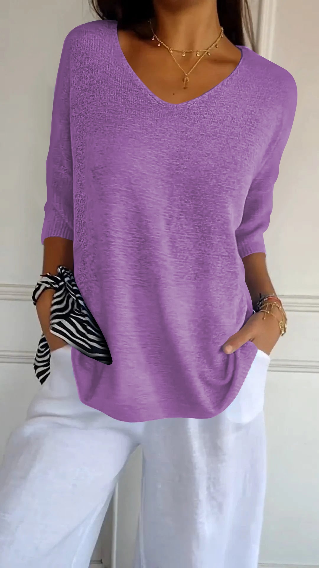 Urina - Soft-Touch V-Neck Top
