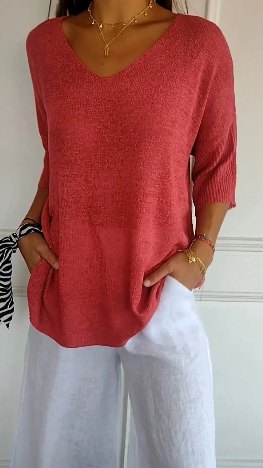 Urina - Soft-Touch V-Neck Top