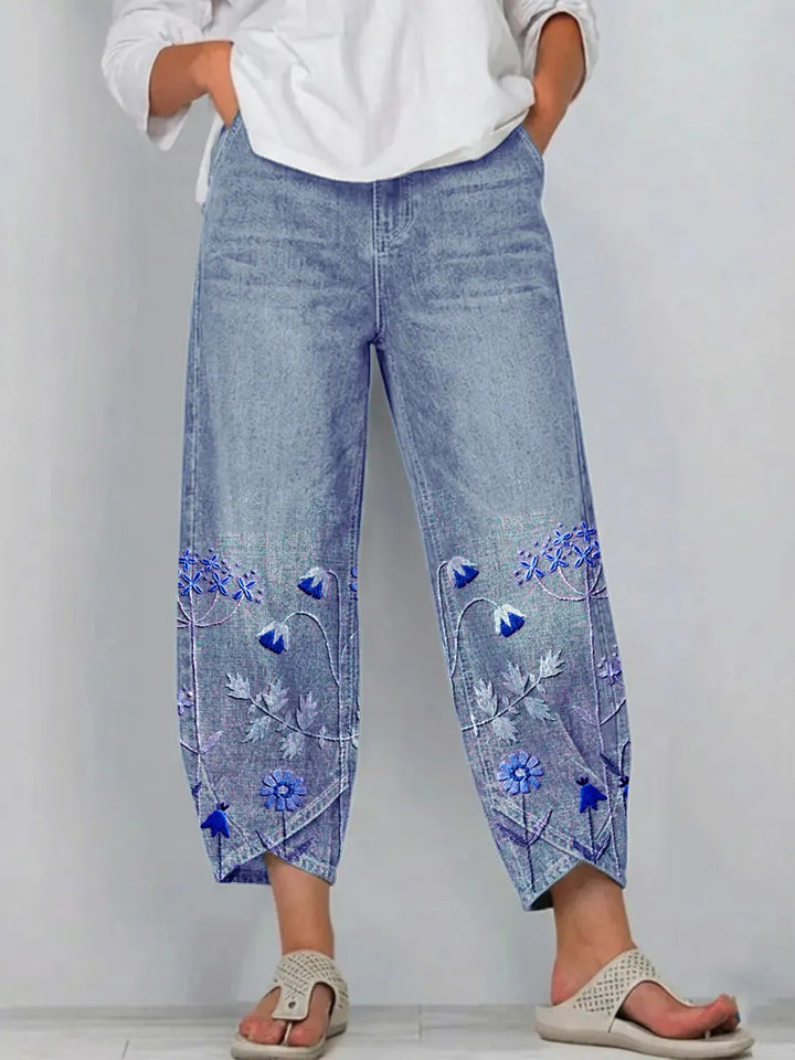 Giada - Printed Relaxed Fit Jeans