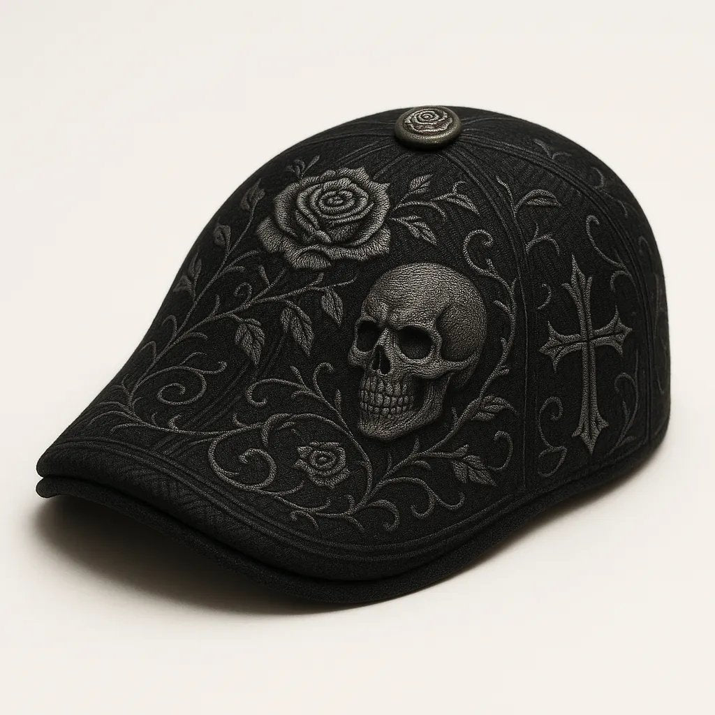 Mavros - Skull Emblem Flat Cap