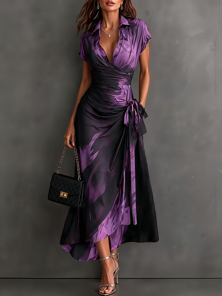 Kaia - Soft-Touch Wrap Shirt Dress