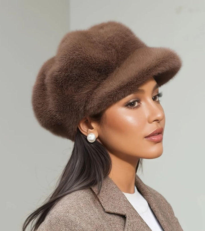 Tallina - Faux Fur Beret Hat