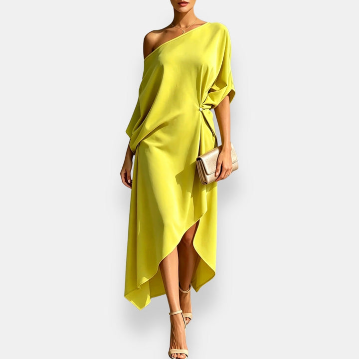 Edwina - Flowing Asymmetric Evening Dress
