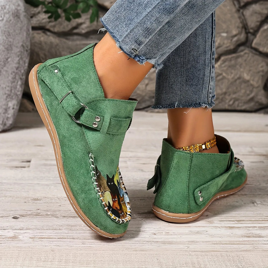 Cara - Buckle Detail Comfort Loafers