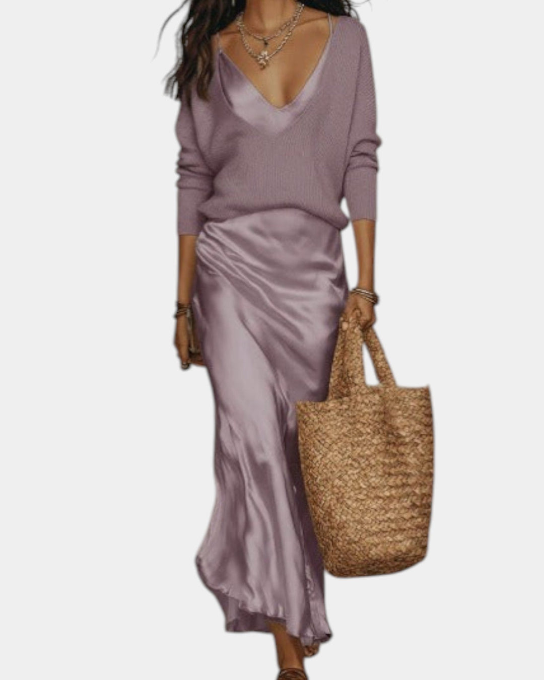 Thalia - Satin Maxi Dress