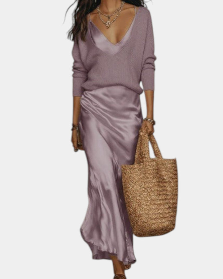 Thalia - Satin Maxi Dress