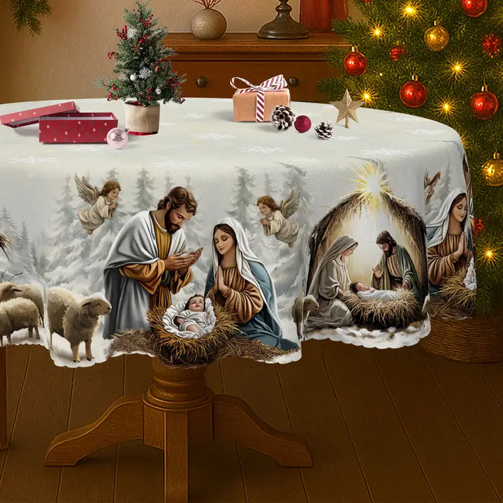 Paisley - Christmas Nativity Tablecloth