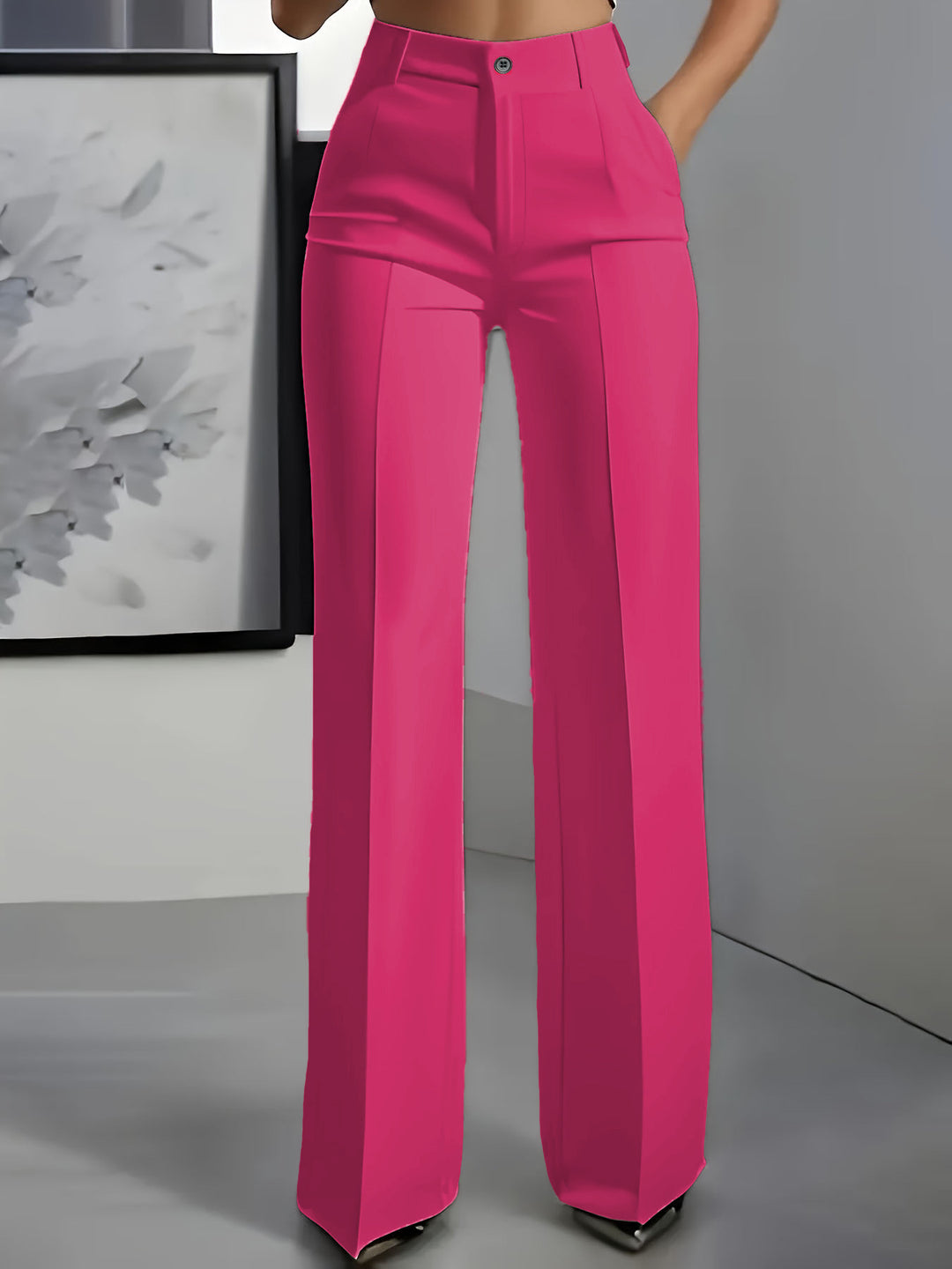 Adorisse - Tailored High Waist Wide Leg Trousers