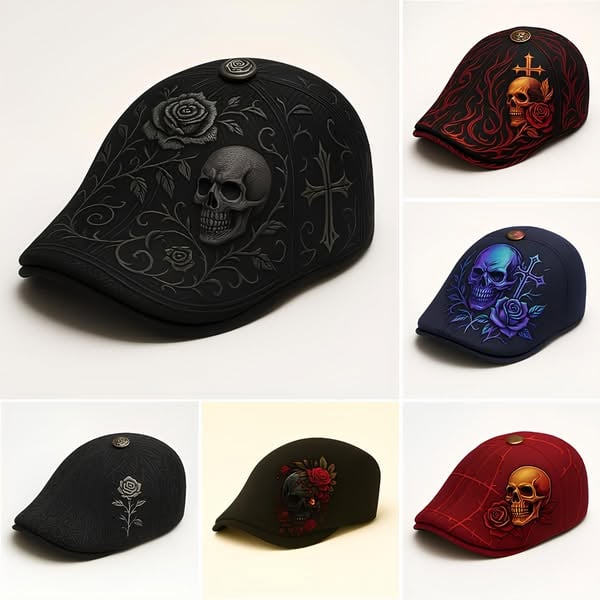 Mavros - Skull Emblem Flat Cap