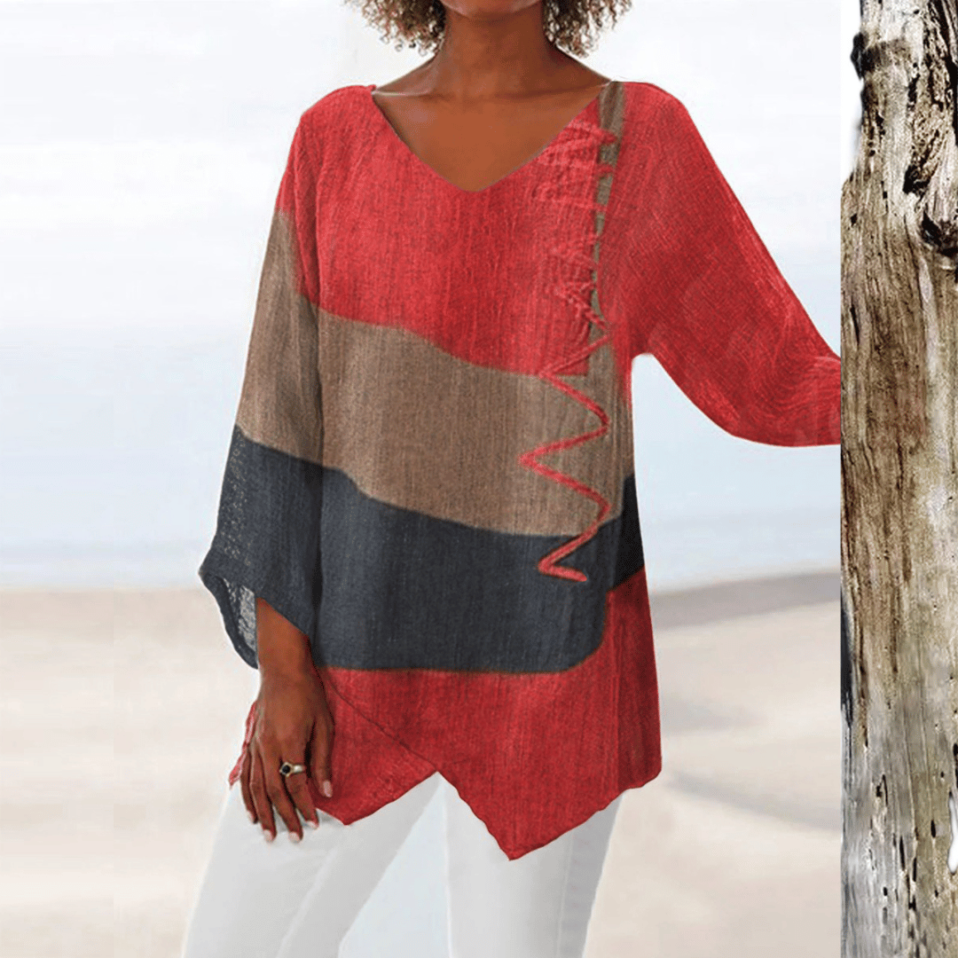 Ingrid - Lightweight Geometric Blouse