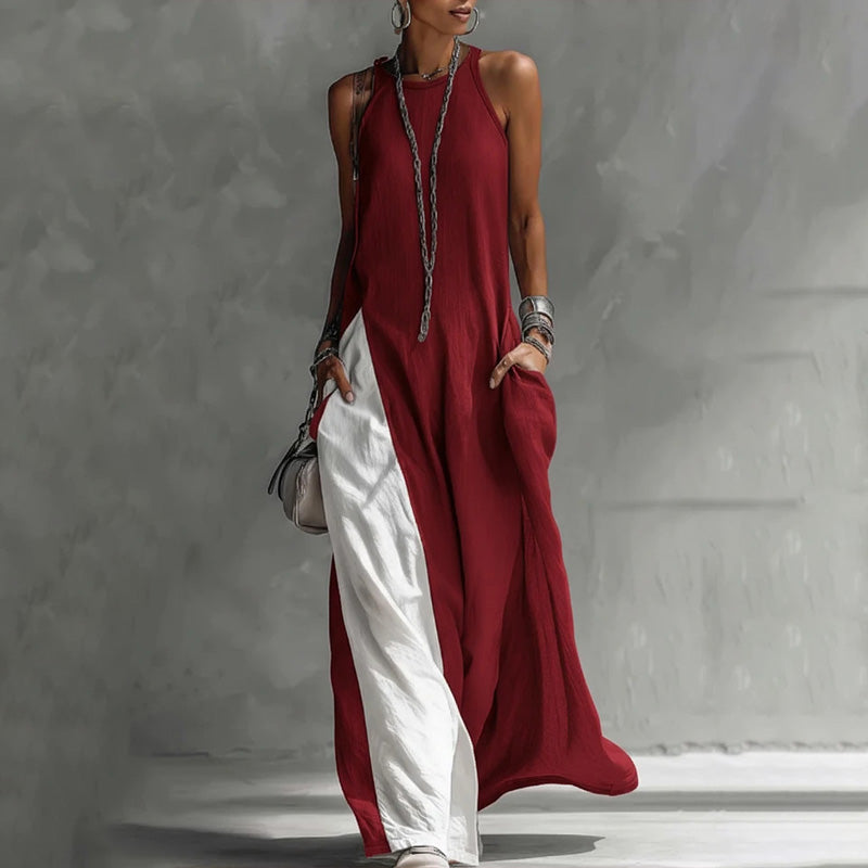 Zarella - Soft-Touch Colorblock Maxi Dress