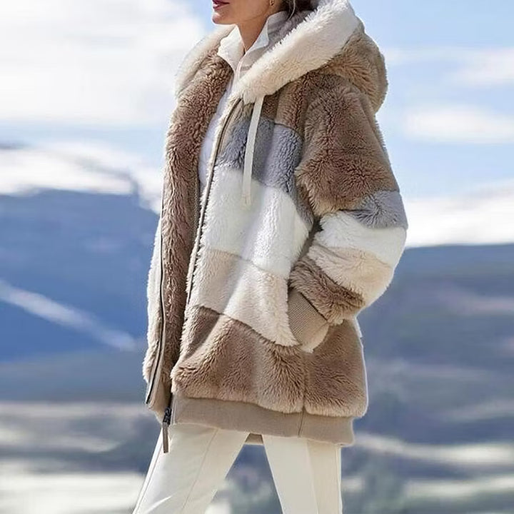 Ruelle - Plush Oversized Hooded Teddy Coat